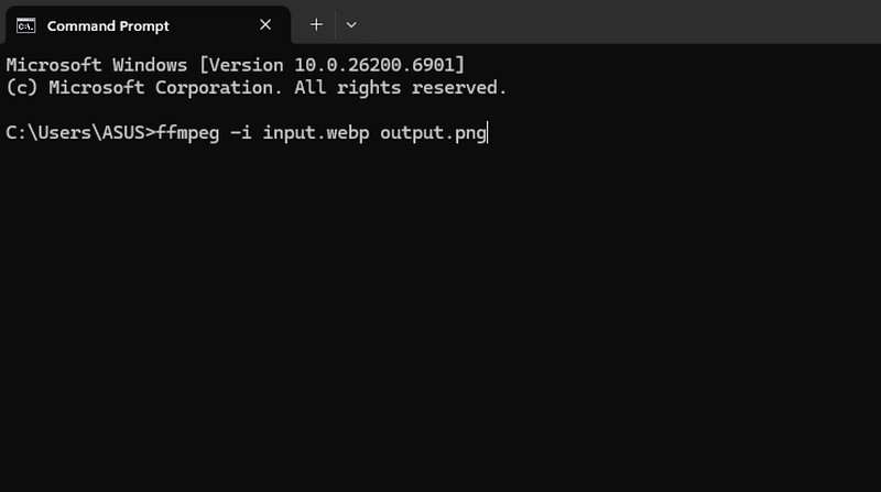 Pretvarač FFmpeg Webp u PNG