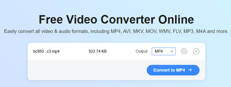Vidmore gratis videokonverter online