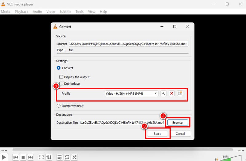 Convert F4V to MP4 VLC