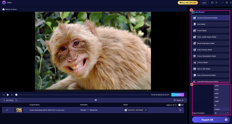 Enhance Video Vidmore