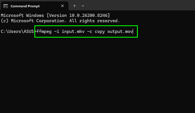 Mkv-ből mov ffmpeg-et csinálni