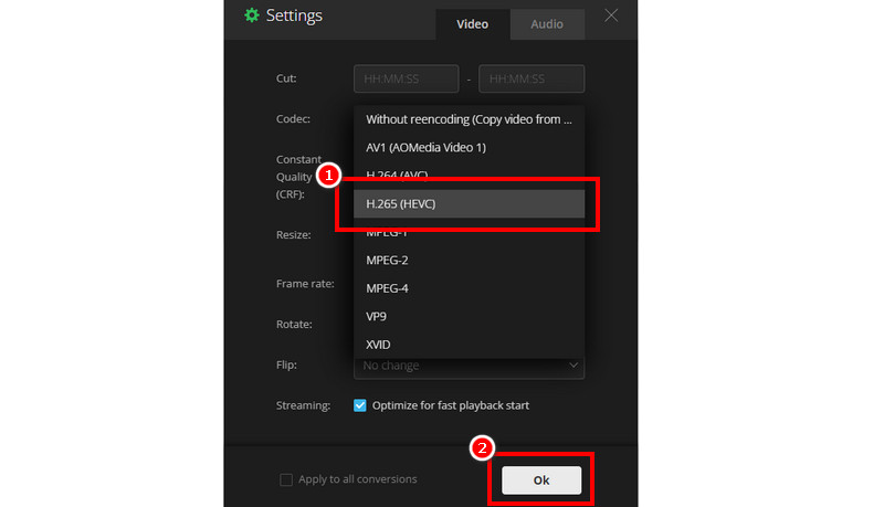 Μετατροπή MP4 σε Hevc