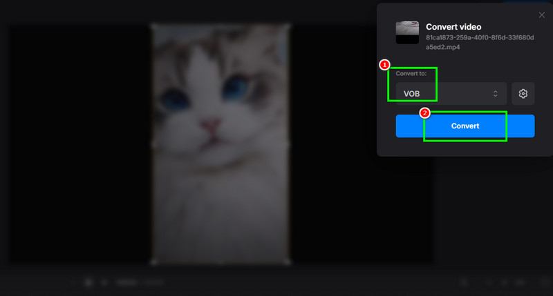 Convert MP4 to VOB Clideo