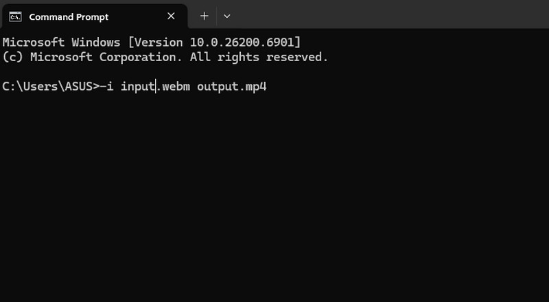 Pretvori Webm u MP4 FFmpeg