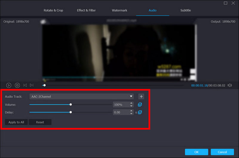 Vidmore Video Audio Enhancer Edit
