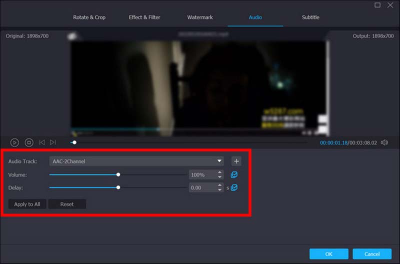 Vidmore Video Audio Enhancer Edit