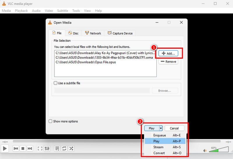 Hangfájlok egyesítése VLC-vel