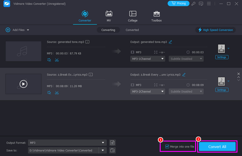 Egyesítés Export Vidmore