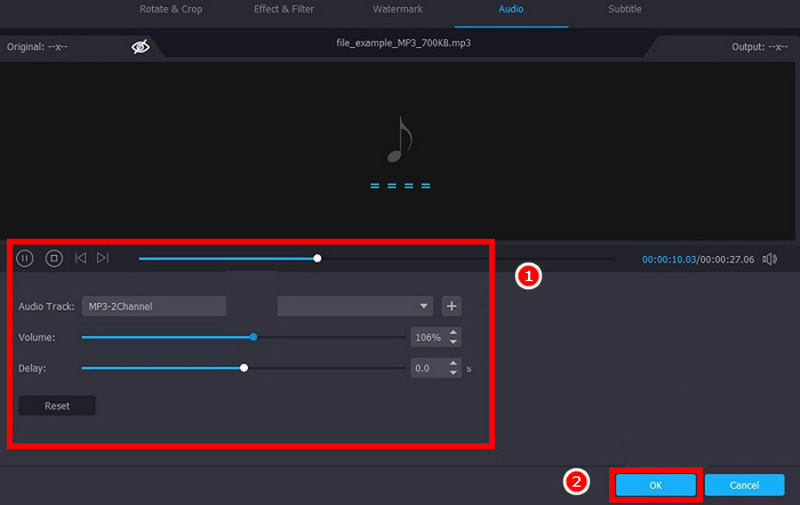 Vidmore Video Converter Uppladdningsjustering