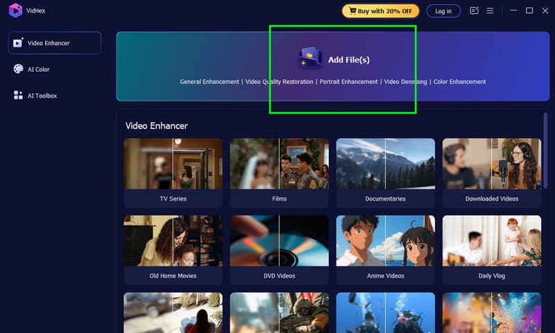 Tambahkan Opsi File Vidmore
