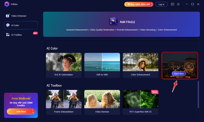 Vidmore Vidhex Dodaj video