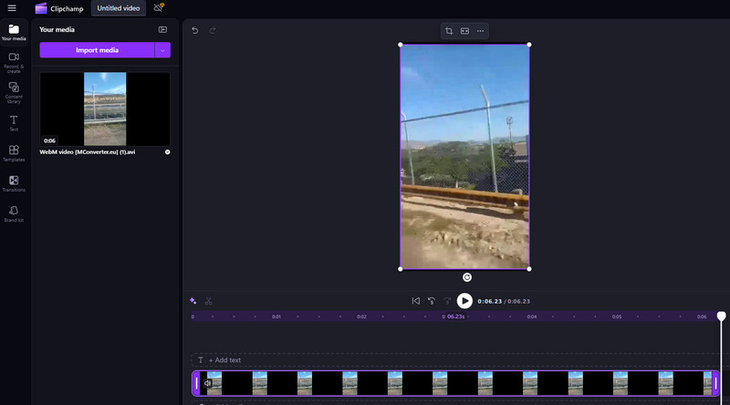 עורך הווידאו המקוון Clipchamp