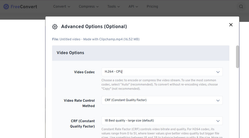 Kompresor Video Freeconvert