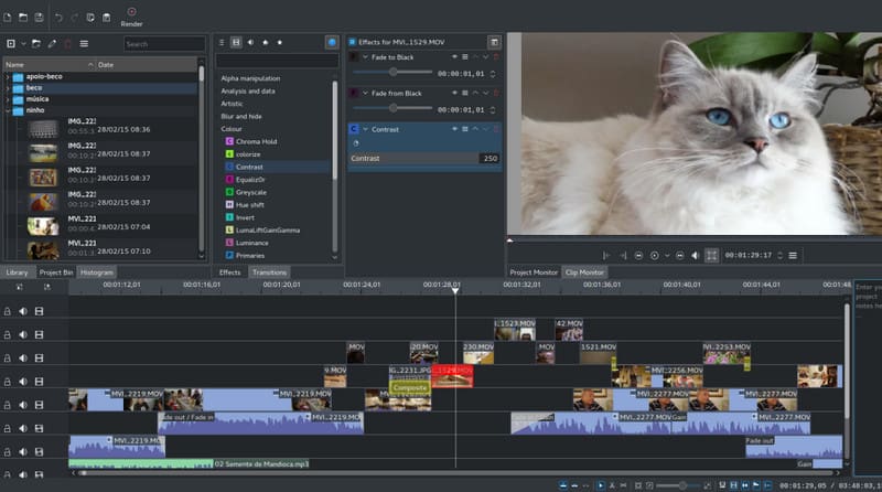 Kdenlive videoredigeringsbild