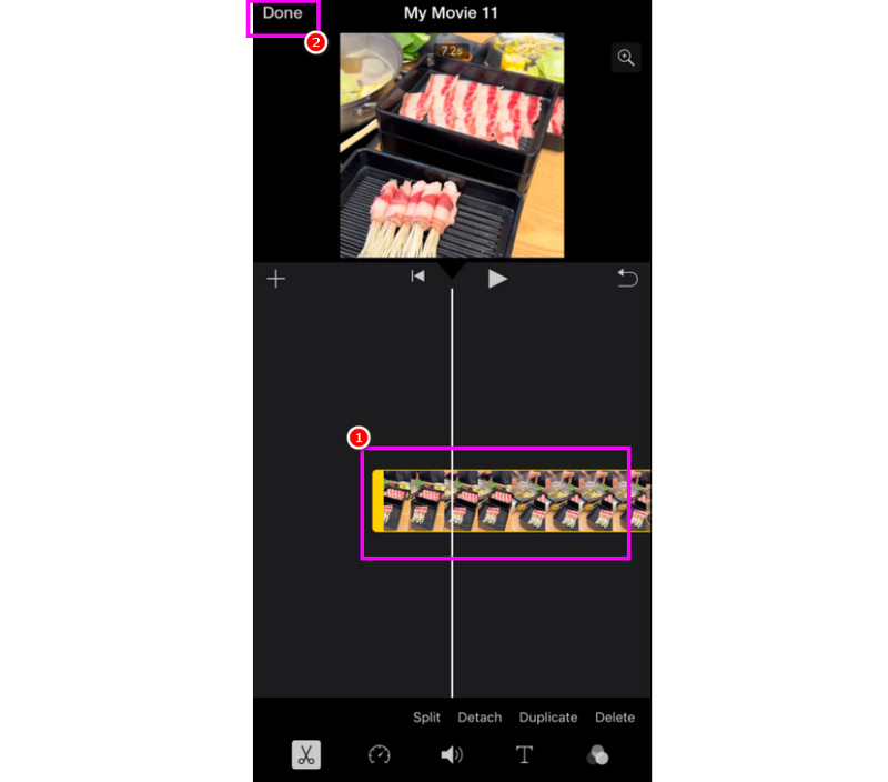 Sammanfoga video Imovie