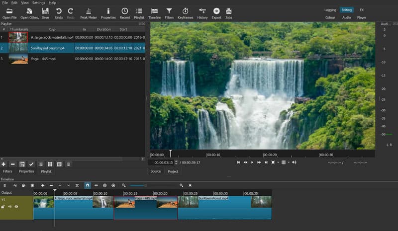 Editor de vídeo Shotcut