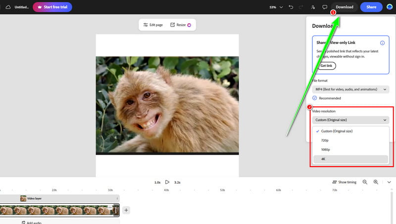 Λήψη βίντεο Adobe Express