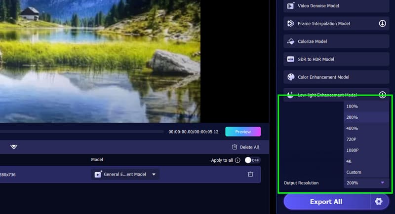 Utgangsoppløsning Vidmore