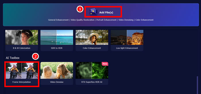 Vidmore Fps módosítása Képkocka interpoláció kiválasztása