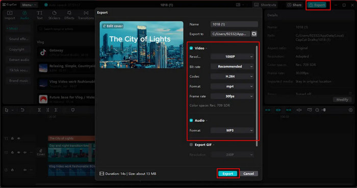 Capcut Ubah Kualitas Video Ekspor