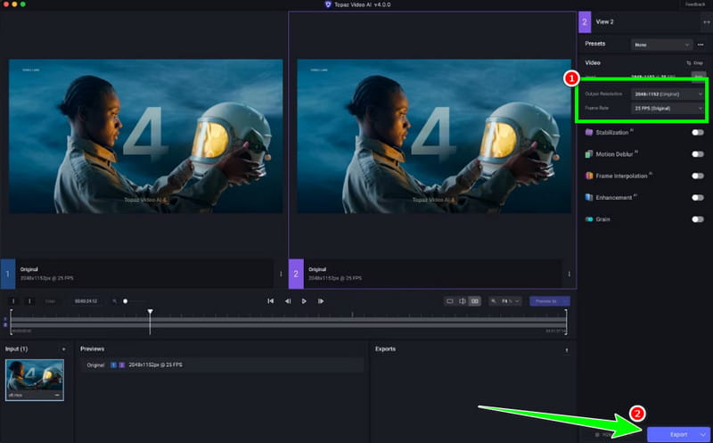 Konverter video til HD Topaz