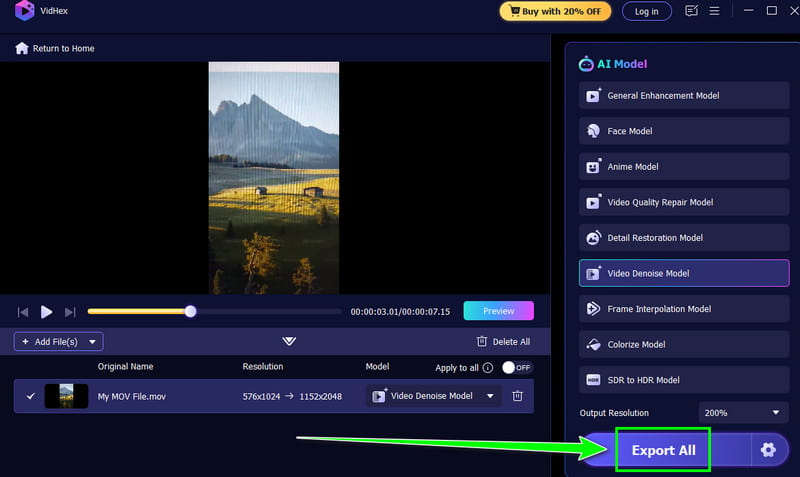 Export All Vidmore