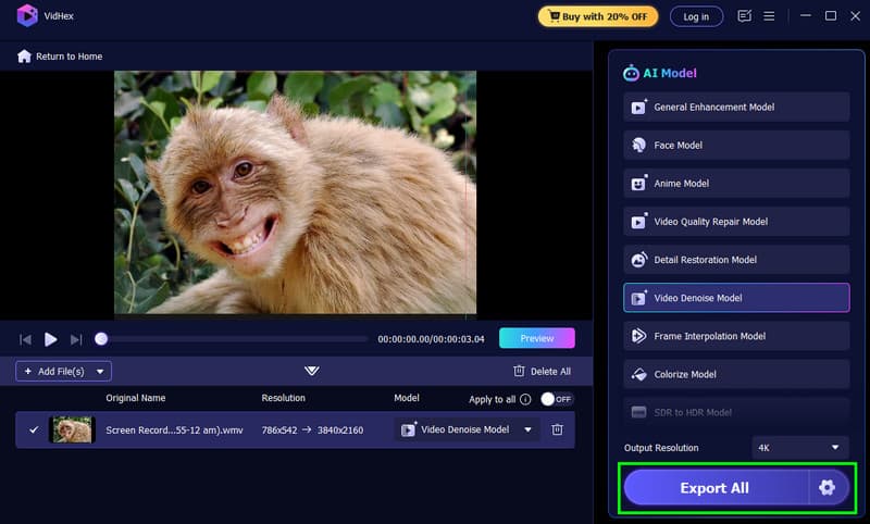 Exporteer alle Vidmore