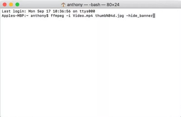 Ffmpeg Terminal Değişikliği