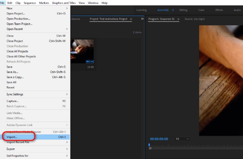 Adobe uvoz