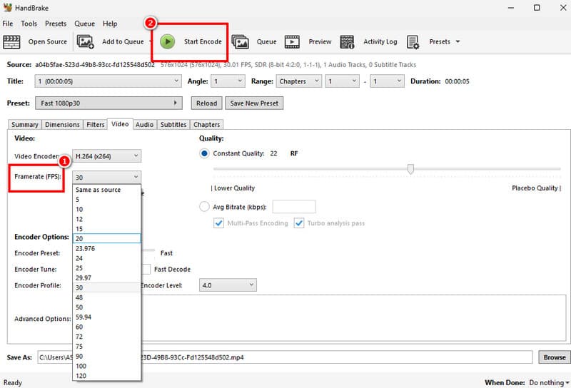 HandBrake'in FPS'sini İyileştirin