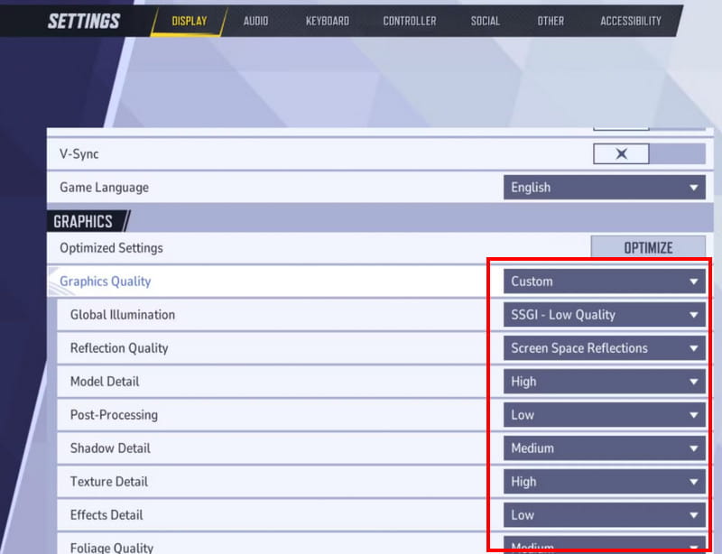 Grafikai beállításokhoz