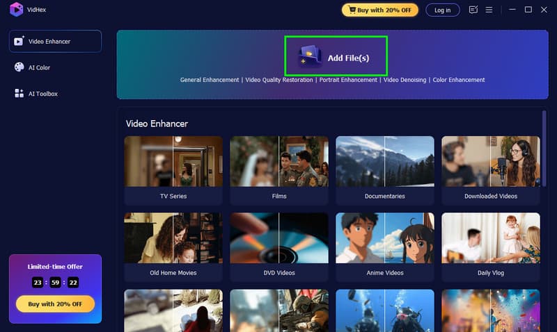 إضافة ملفات إضافة فيديو بكسل Vidhex