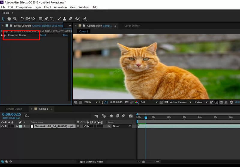 تأثيرات مسبقة لإزالة الحبوب في After Effects
