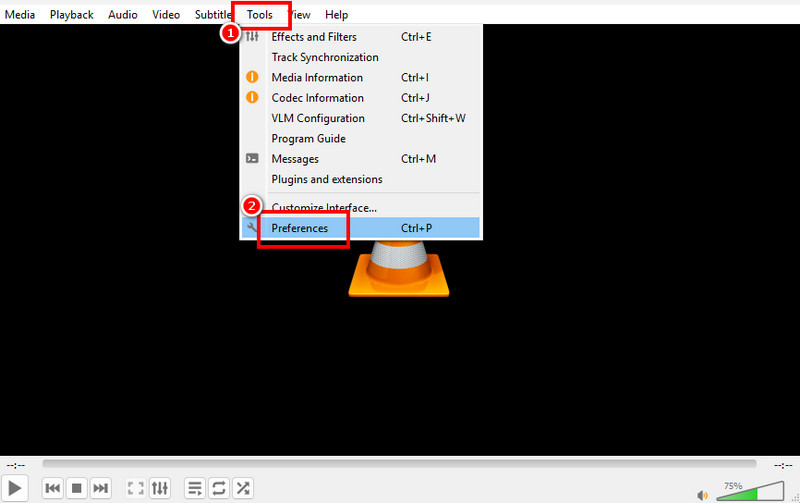 أدوات التفضيلات VLC