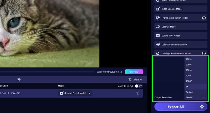 Utgångsupplösning Vidmore