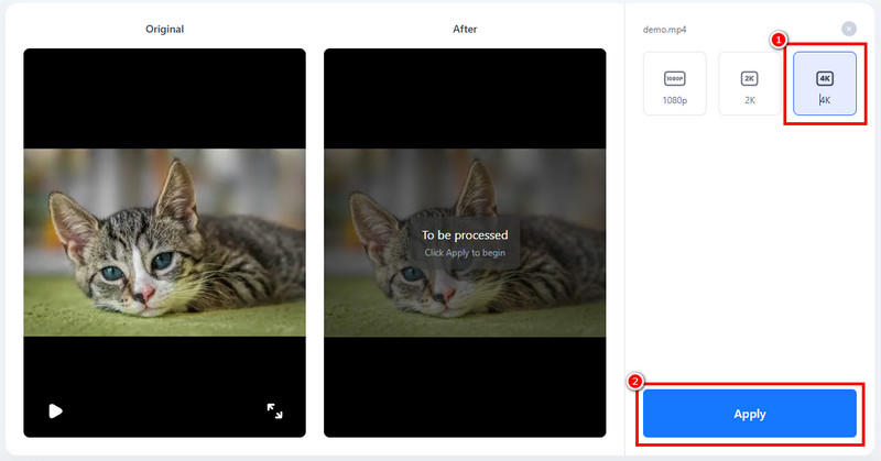 Videoyu 4K'ya Yükselt Vmake