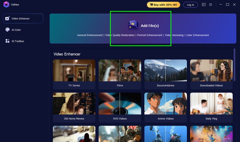 Προσθήκη αρχείων Προσθήκη βίντεο Vidmore