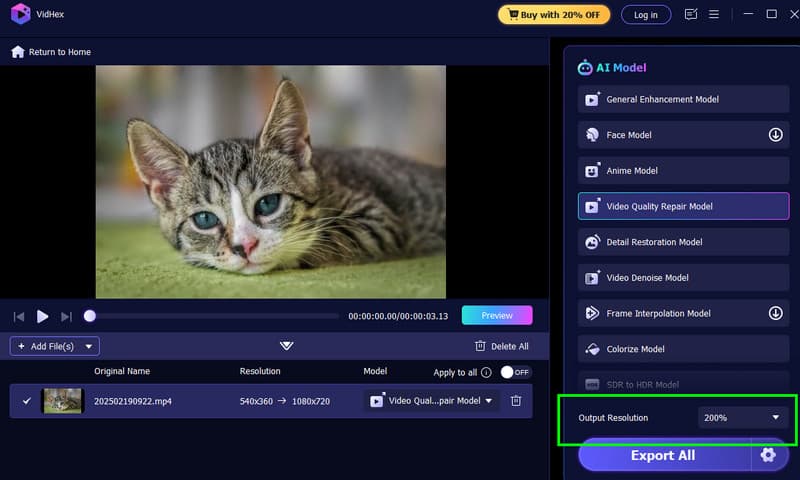 Ανάλυση εξόδου 8k Vidmore