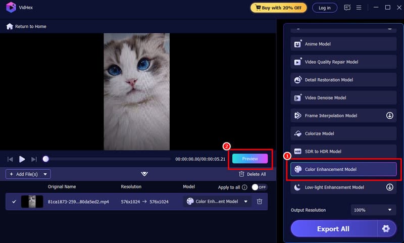 Színjavító modell Vidmore
