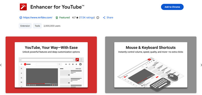 Extensie Enhancer pentru YouTube în Chrome