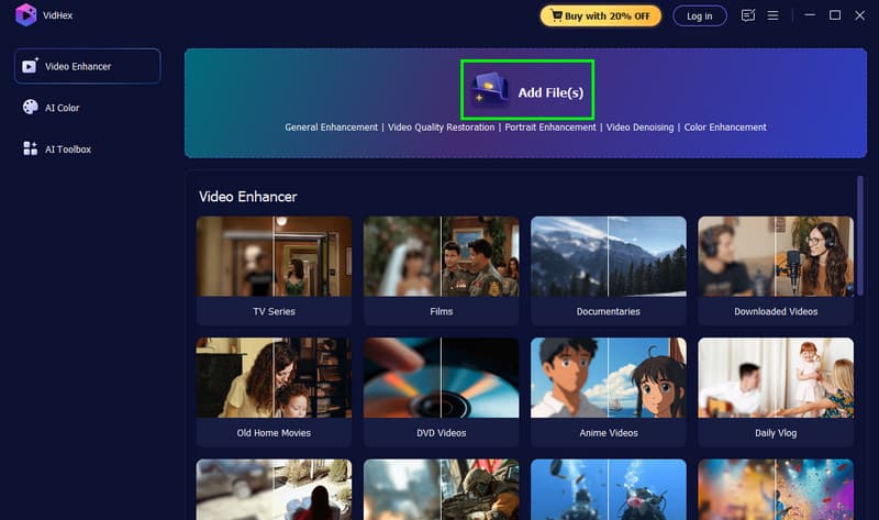Добавить файлы Vidmore