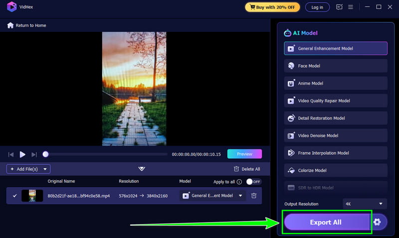 Экспорт всего Видмора