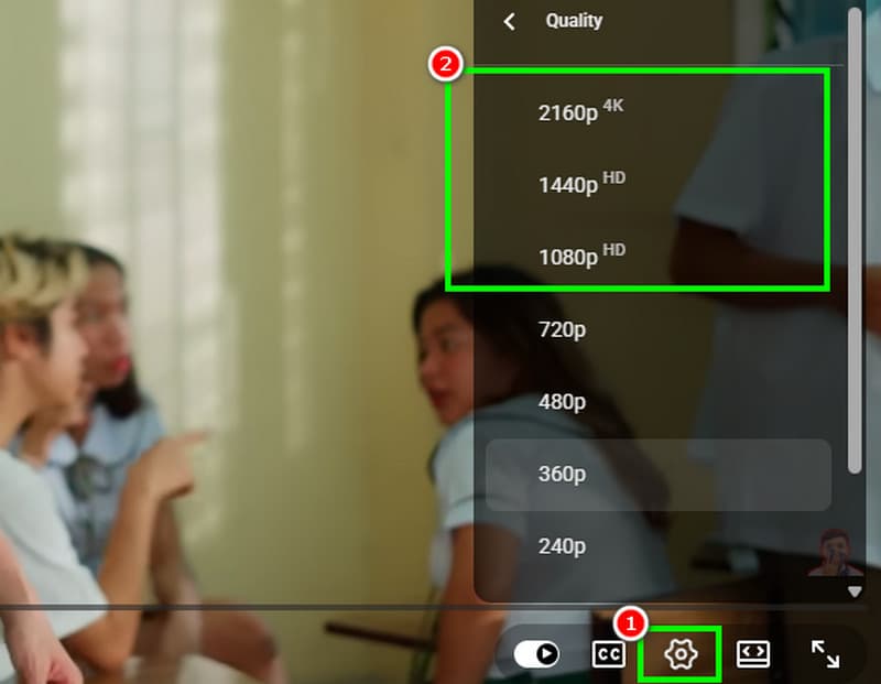 Increase Resolution Youtube