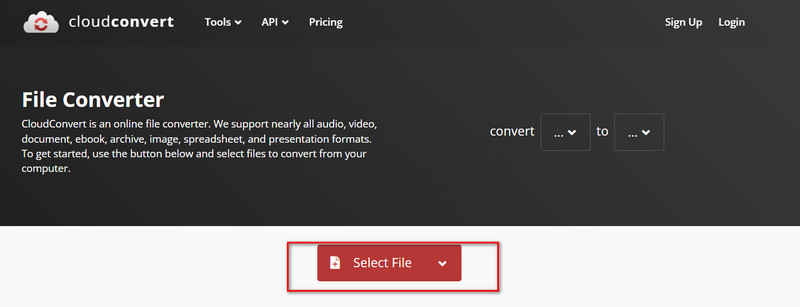 Cloudconvert Select