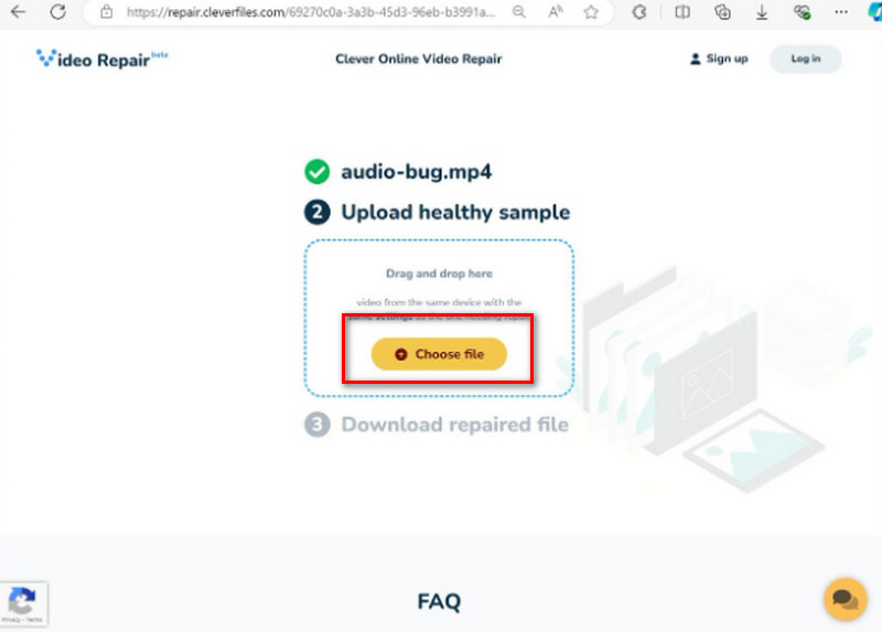 Online Repair Upload Sample Video