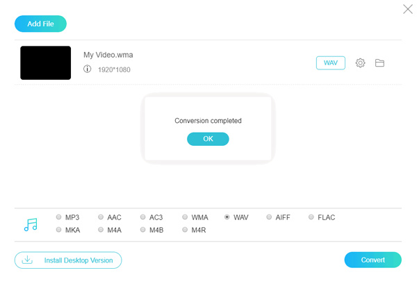 Conversion WMA en WAV