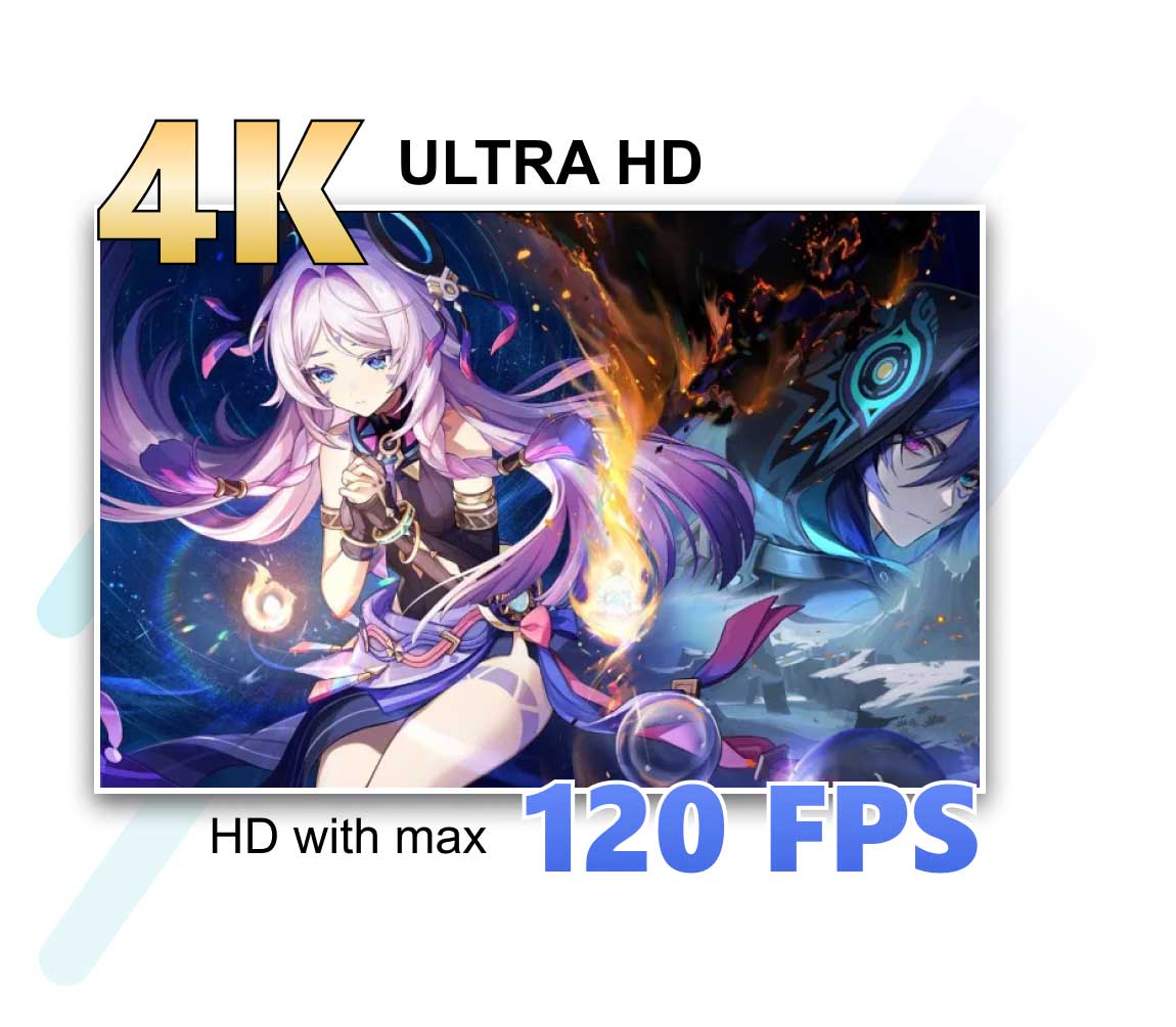 Độ phân giải 4K UHD, 120 khung hình/giây
