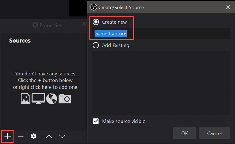 לכידת משחק של Obs Steam Recorder