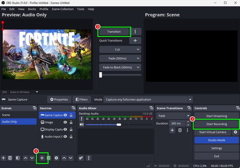 Recorde Fortnite Obs