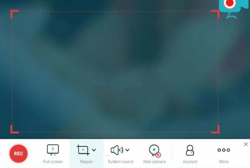 Apowersoft Rec 開始錄製按鈕